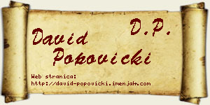 David Popovicki vizit kartica